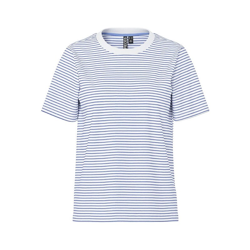 Tričko Pieces Weiß/ Blau 3065766 115282789