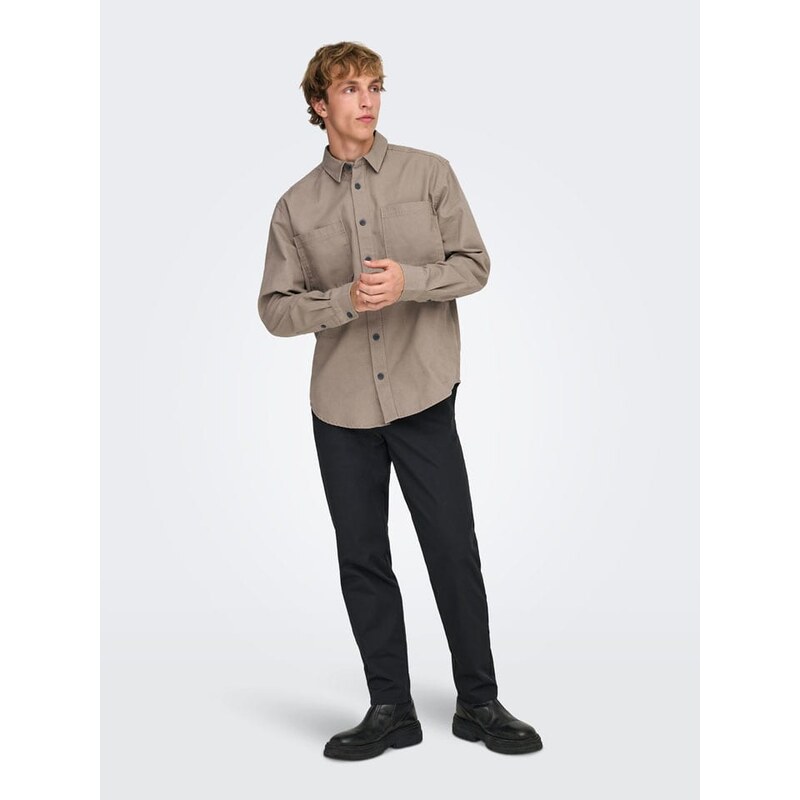 Košile ONLY & SONS Taupe 1012189