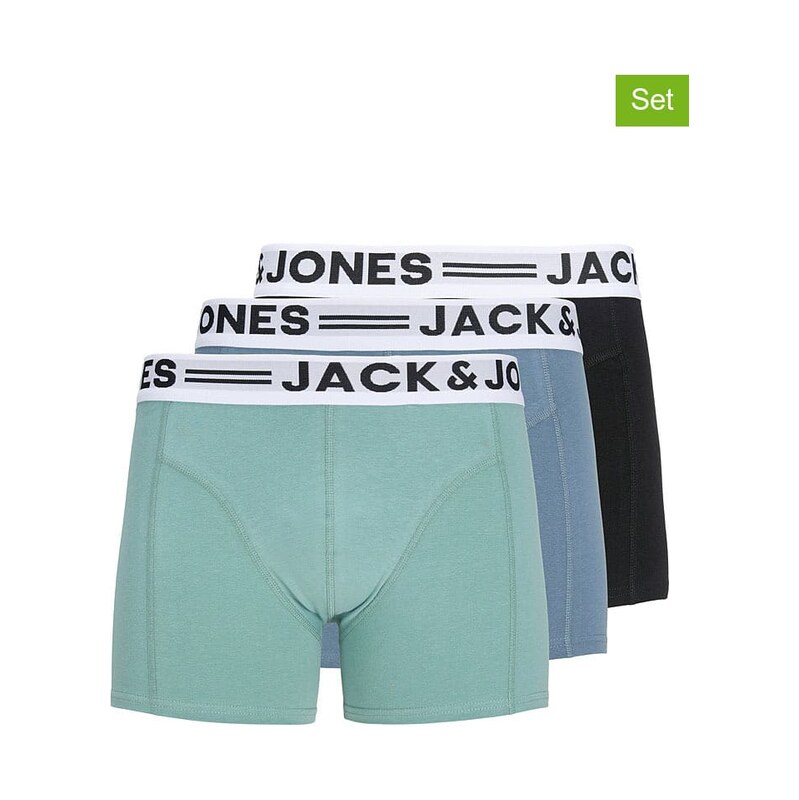 Boxerky Jack & Jones Hellblau/ Türkis/ Schwarz 5679093