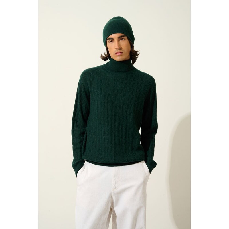 Svetr AUTHENTIC CASHMERE Dunkelgrün 3329741