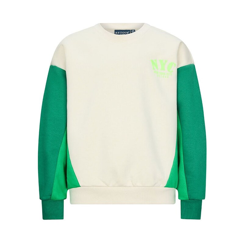 Dětská mikina Retour Creme/ Grün 5255788