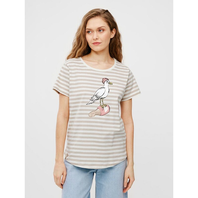 Tričko Derbe Weiß/ Beige 4938921