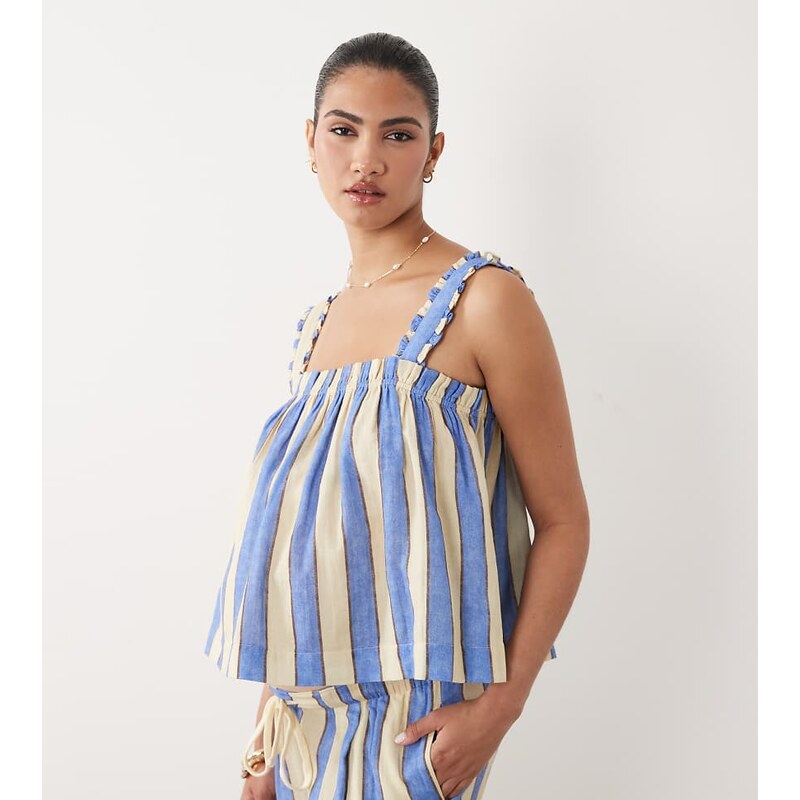 ASOS Maternity ASOS DESIGN Maternity Delilah stripe beach cami top in 115299585