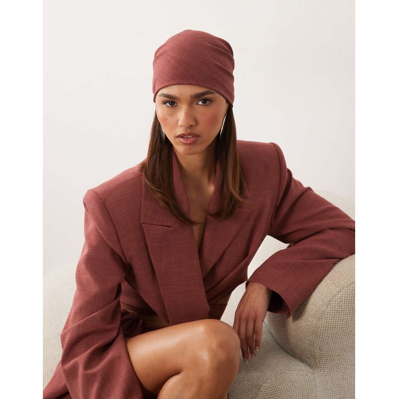 ASOS DESIGN ASOS X THE SOURCED COLLECTION head scarf in rust