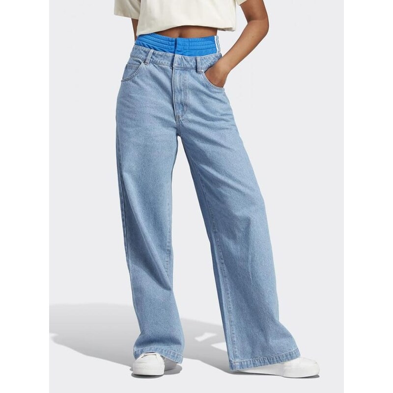Džíny adidas Hellblau - Comfort fit 1838229