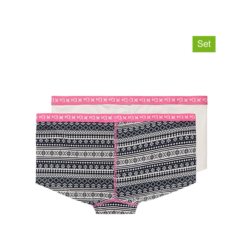 Kalhotky KARI TRAA Schwarz/ Weiß/ Pink 213806 115292389