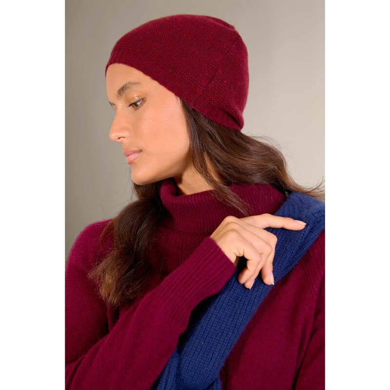 Čepice Perfect Cashmere Bordeaux 1614628 115293495