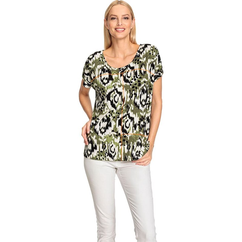 Tričko Heine Oliv/ Creme/ Schwarz 648258 115294684