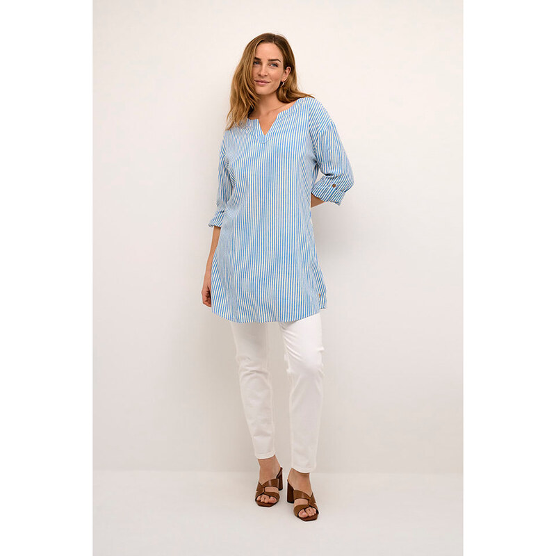 Šaty Cream Blau/ Weiß 3984815