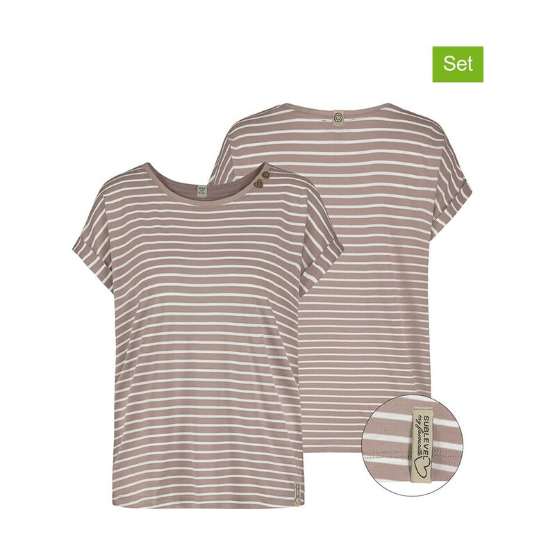 Tričko Sublevel Taupe/ Weiß 8075970 115295504