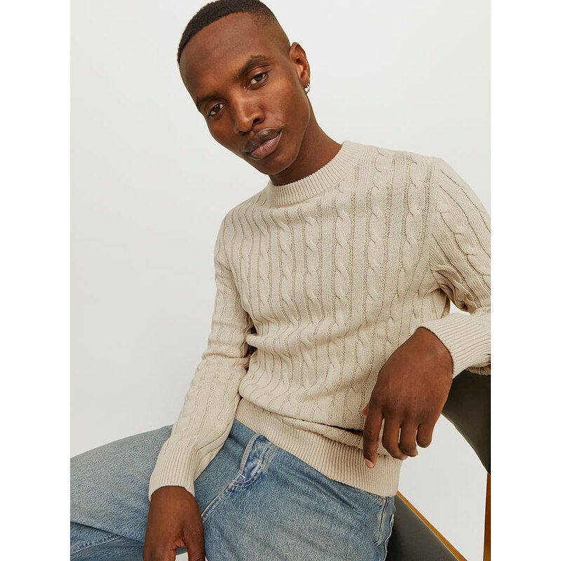 Svetr Jack & Jones Beige 9488191