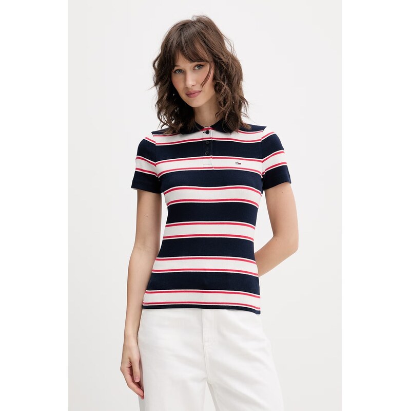Tommy Jeans polo dámské bavlněné s elastanem