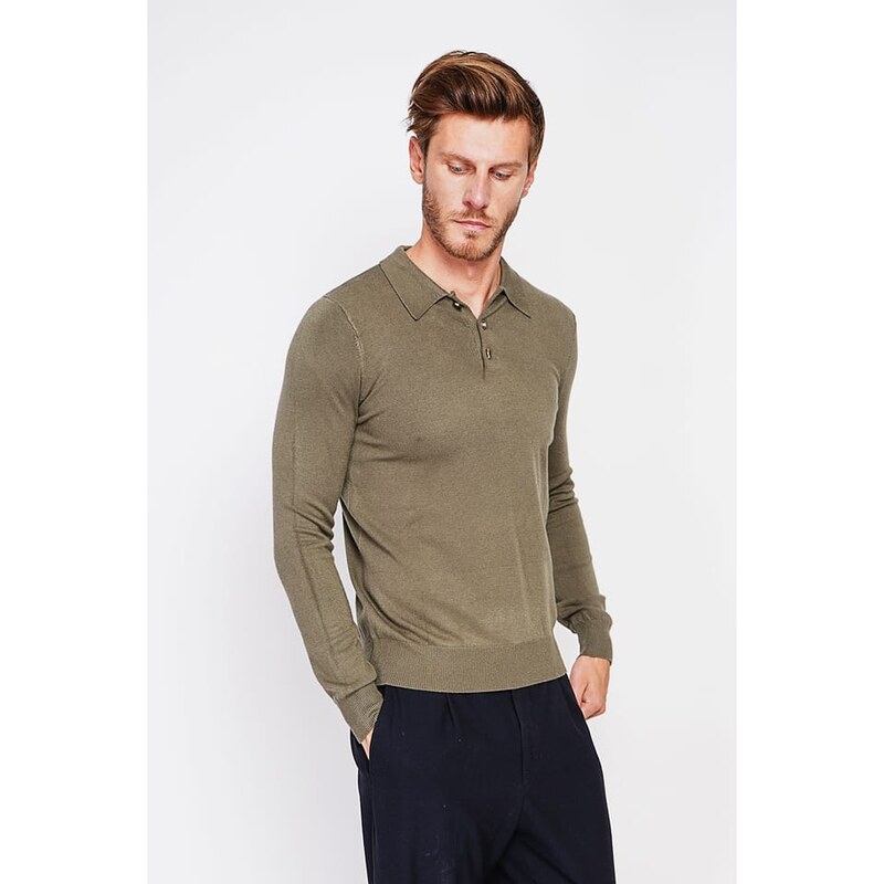 Svetr William de Faye Khaki 8807006