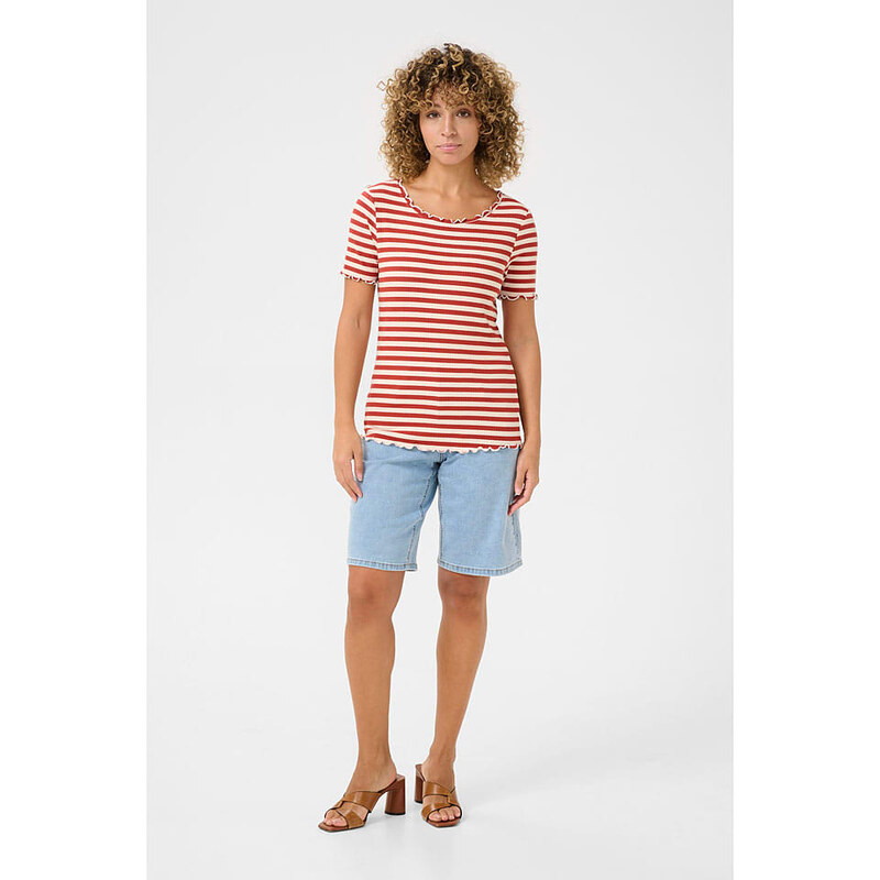 Tričko Cream Beige/ Rot 3726145 115300804