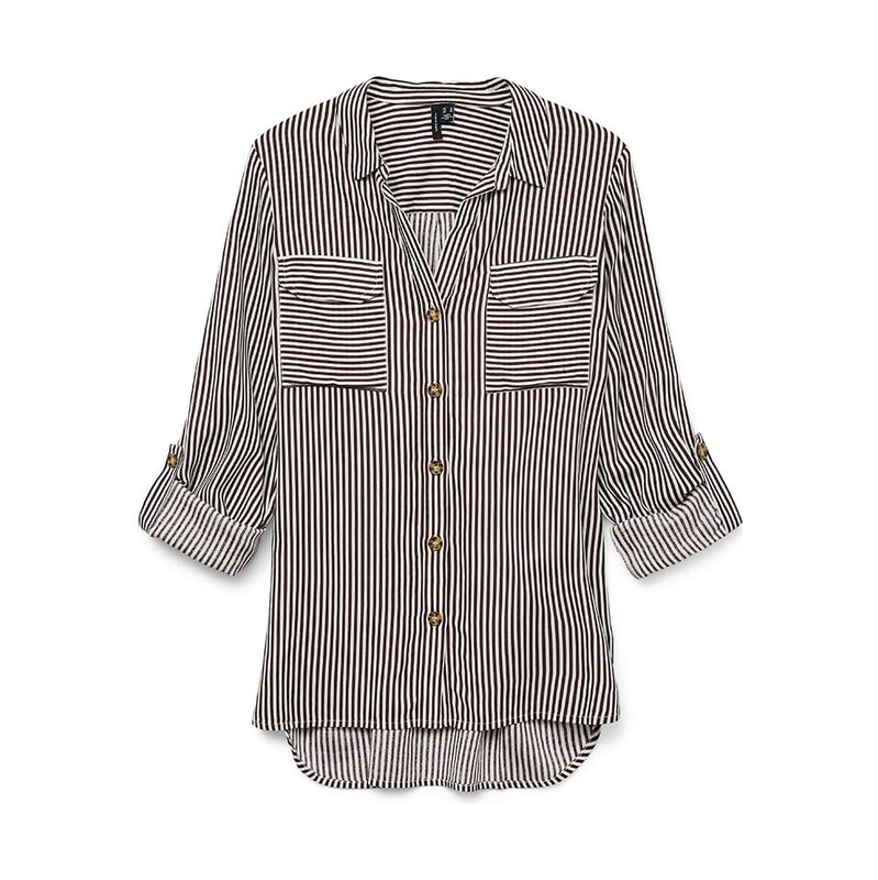 Košile Vero Moda Bordeaux/ Weiß 2663269