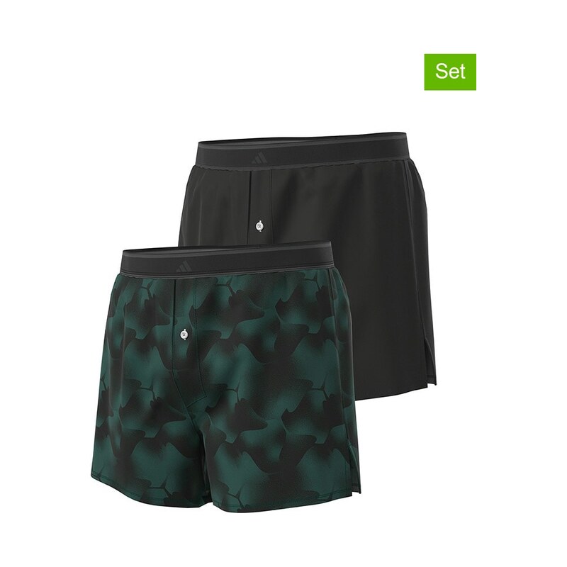 Boxerky adidas Schwarz/ Dunkelgrün 5816815