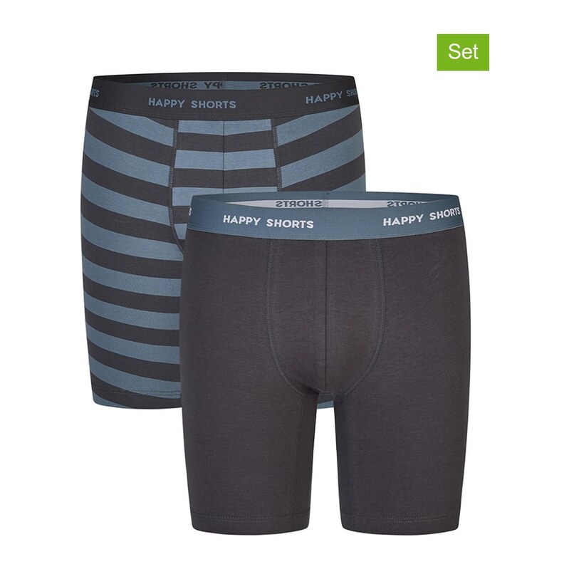 Boxerky Happy Shorts Blau/ Schwarz 1677043