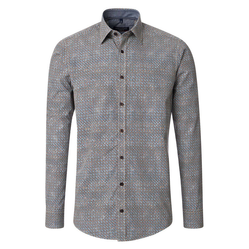 Košile CASAMODA Hellbraun/ Blau 9588394