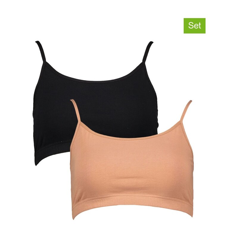 Sportovní podprsenka LASCANA Schwarz/ Beige 5795832