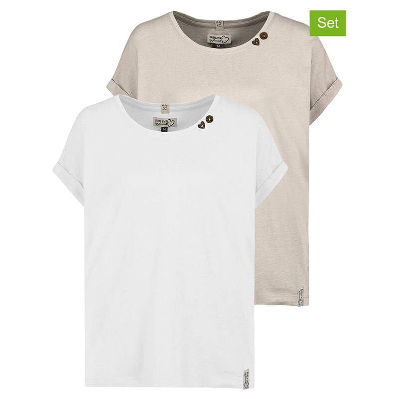 Tričko Sublevel Weiß/ Creme 2654395