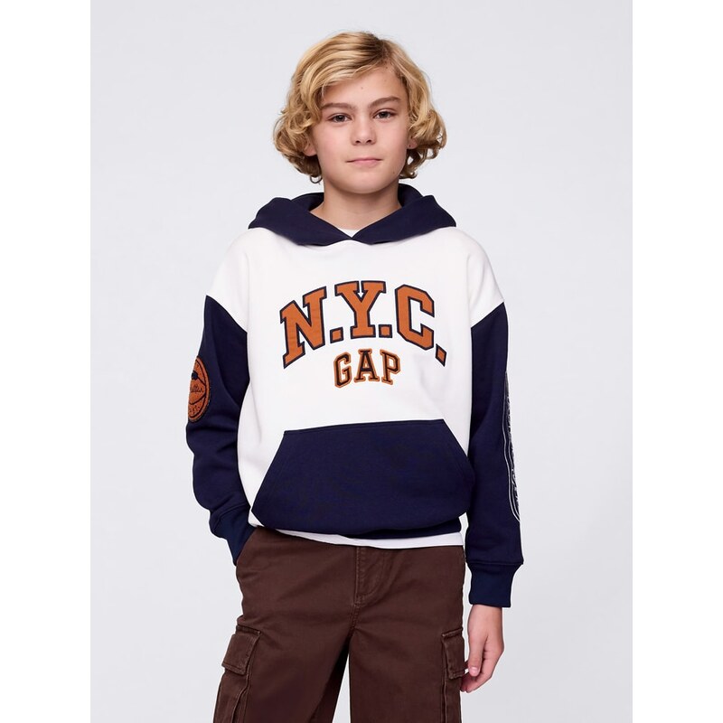 Dětská mikina GAP Weiß/ Dunkelblau/ Orange 5826993