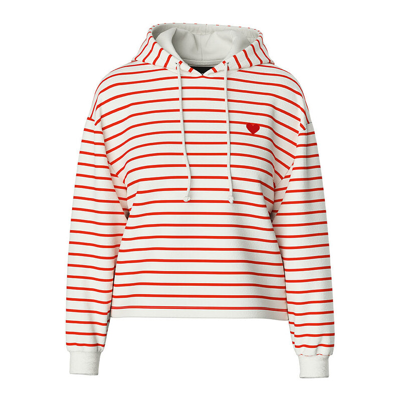 Mikina Pieces Creme/ Rot 7820069