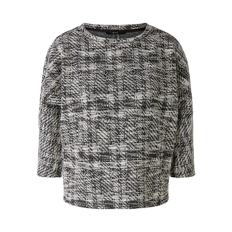 Mikina Oui Schwarz/ Weiß 415279