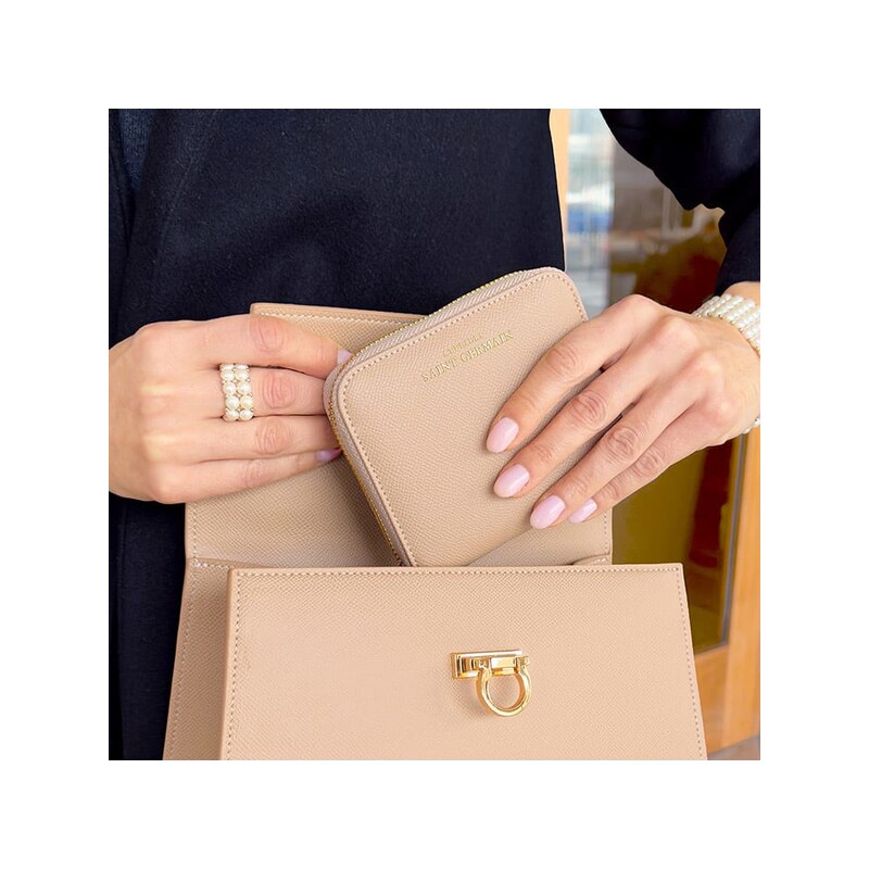 Peněženka ATELIERS SAINT GERMAIN Beige - (B)12,5 x (H)10,5 x (T)2,5 cm 115318231