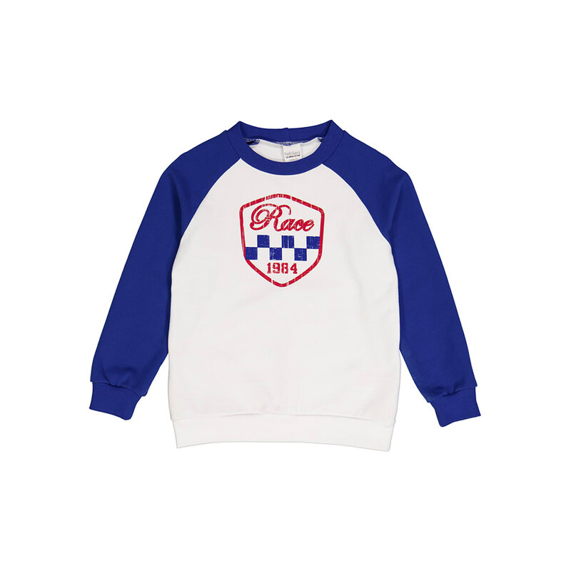 Dětská mikina Fred´s World by GREEN COTTON Weiß/ Blau 448845