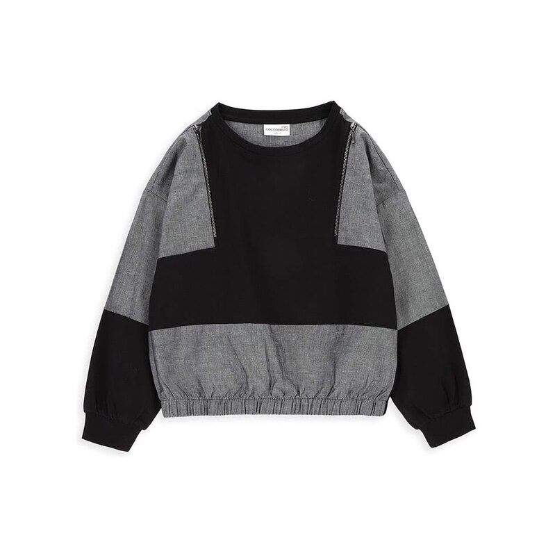 Dětská mikina Coccodrillo Schwarz/ Grau 562287