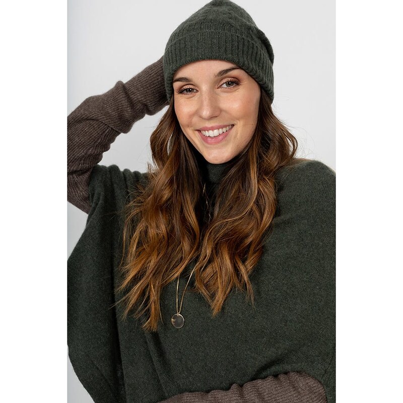 Čepice Perfect Cashmere Dunkelgrün 4007844