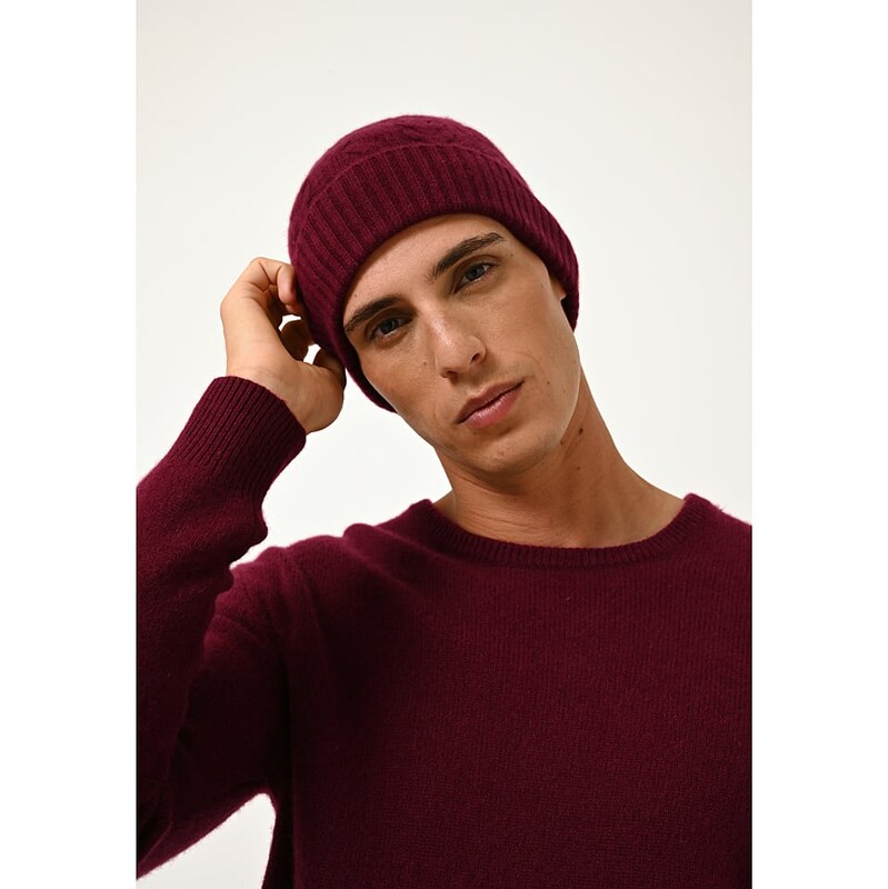 Čepice Just Cashmere Bordeaux 6333477 115324027