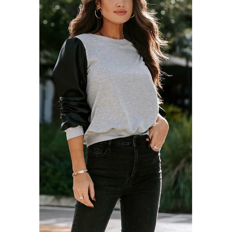 Mikina Milan Kiss Grau/ Schwarz 6846844 115327335