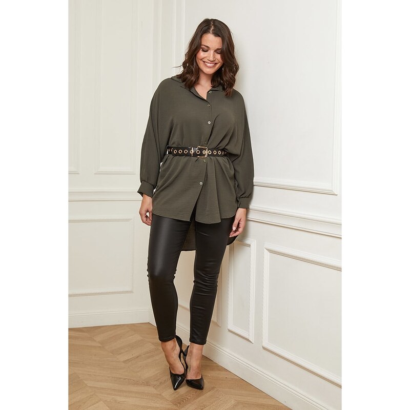 Košile Curvy Lady Khaki 412826
