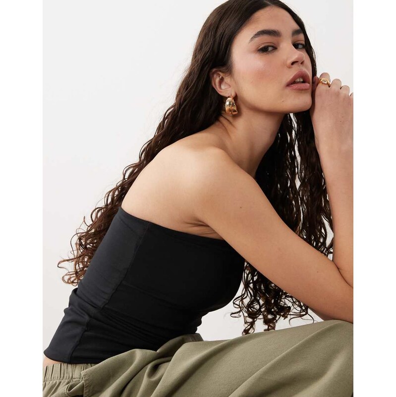 Cotton On hold me longline tube top in black