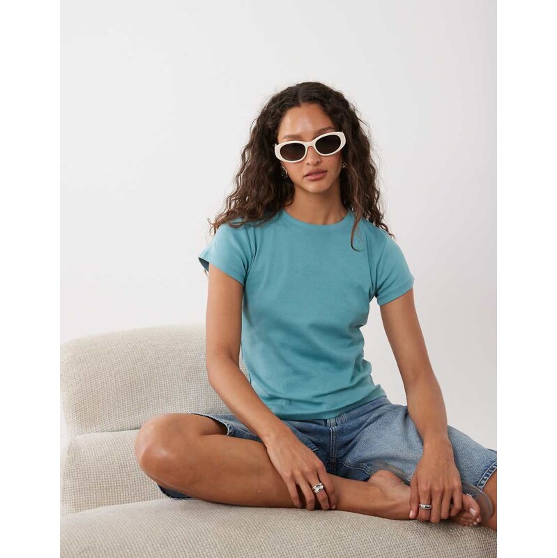 Cotton on 90s baby tee in crystal tide-Green 115337626