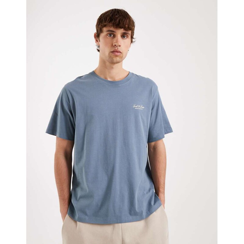Jack & Jones archive logo t-shirt in blue