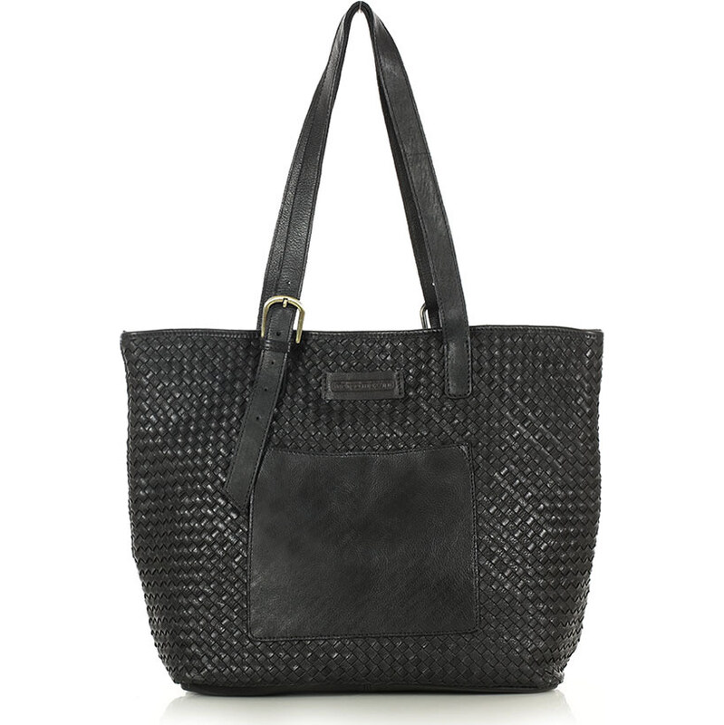 MARCO MAZZINI dámská kožená kabelka hobo bag černá 115336749