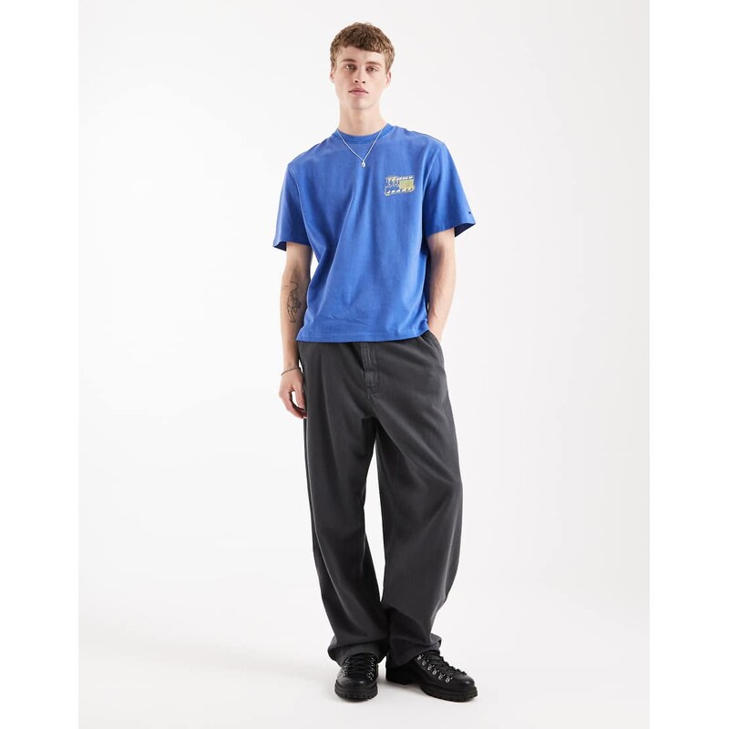 Tommy Jeans 90s bubble flag logo t-shirt in blue