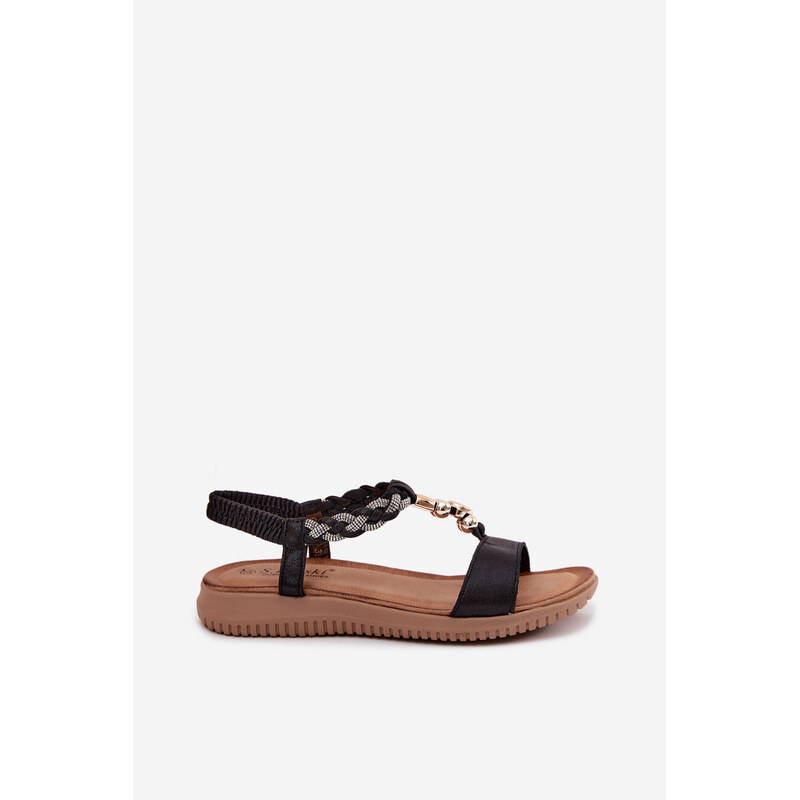 Dámské sandály Ploché Černé model 22133557 - S.Barski