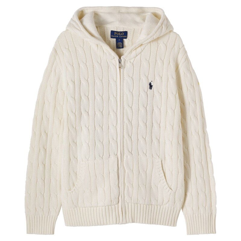 Polo Ralph Lauren Kids Cable-knit cotton zip-up hoodie
