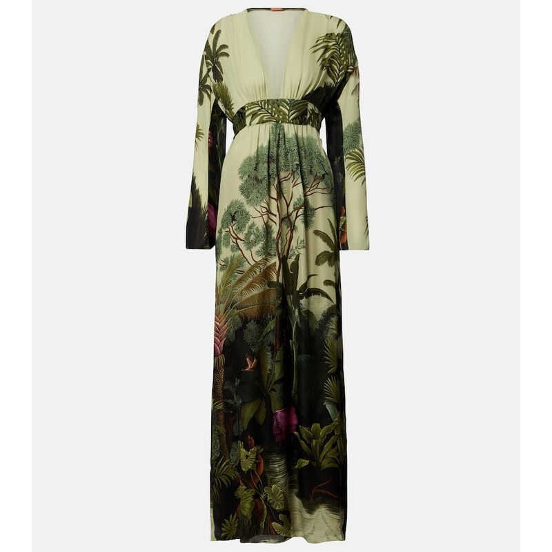 Johanna Ortiz Printed silk maxi dress