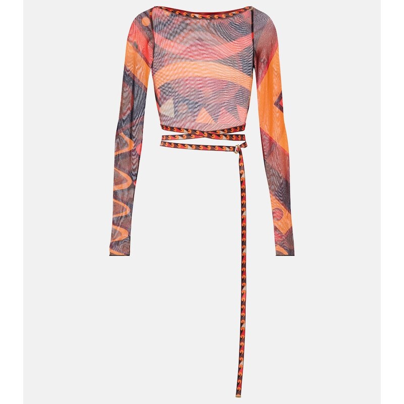 Pucci Vivara tulle crop top