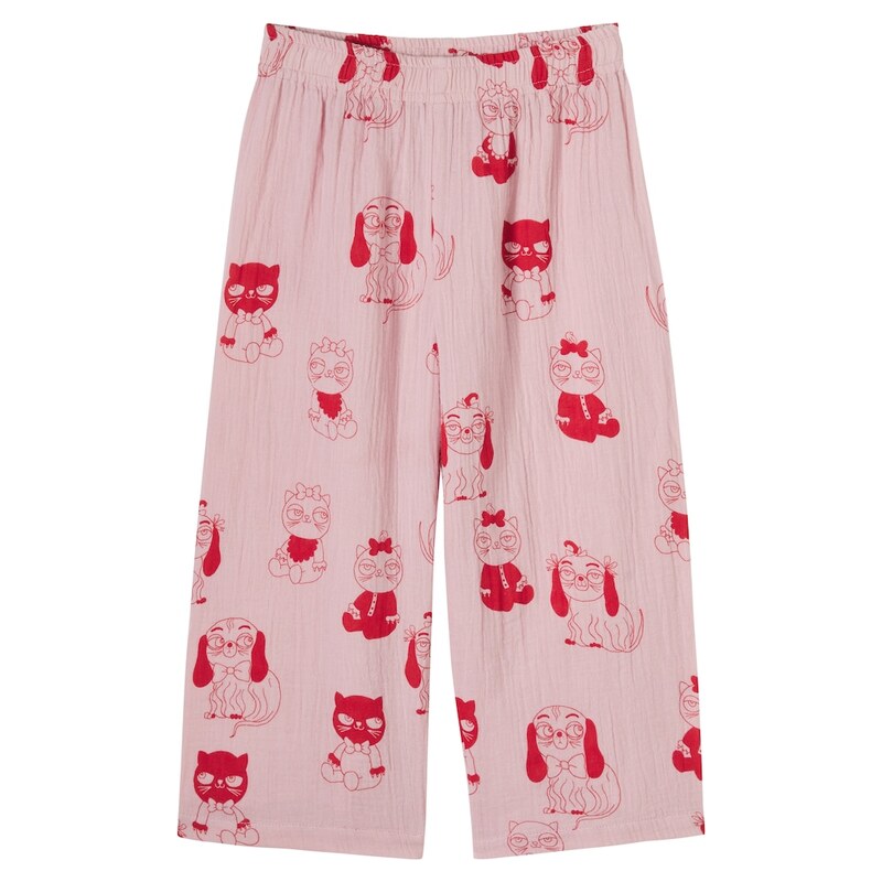 Mini Rodini Minibabies printed cotton wide-leg pants