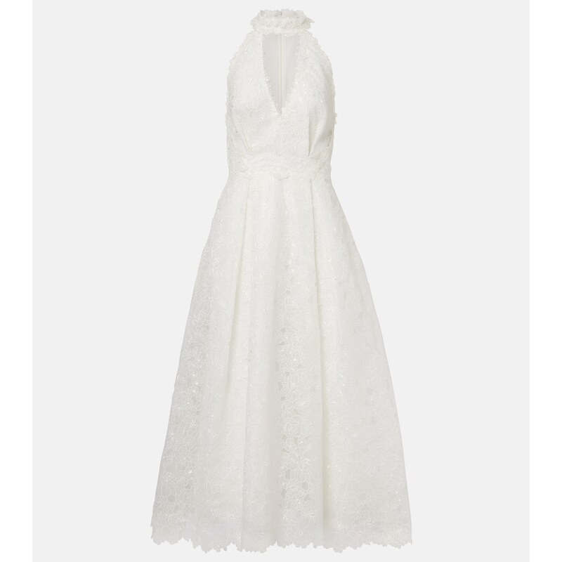 Costarellos Lavinia embroidered organza cocktail dress