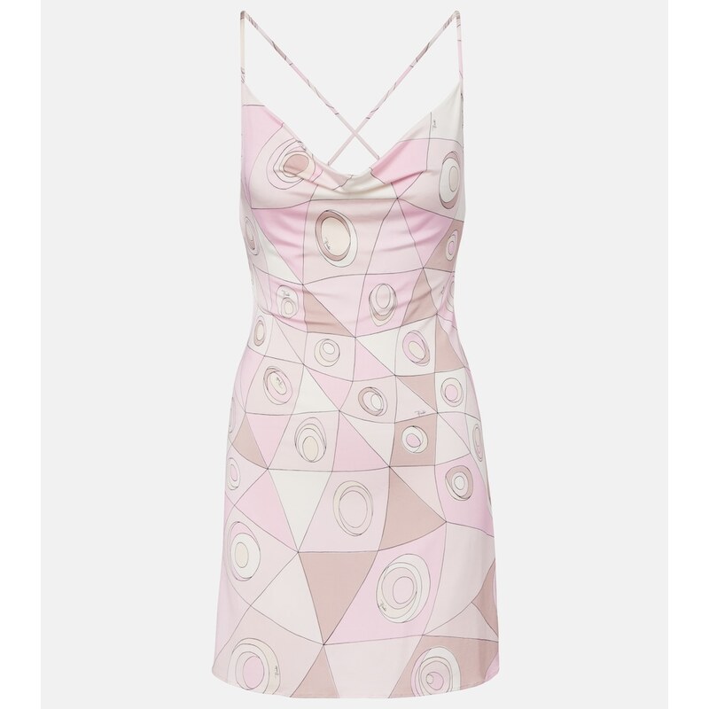 Pucci Occhi draped satin jersey minidress