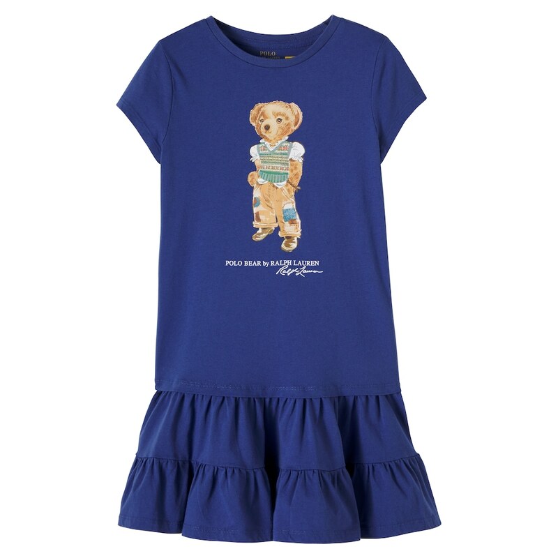 Polo Ralph Lauren Kids Polo Bear ruffled cotton T-shirt dress