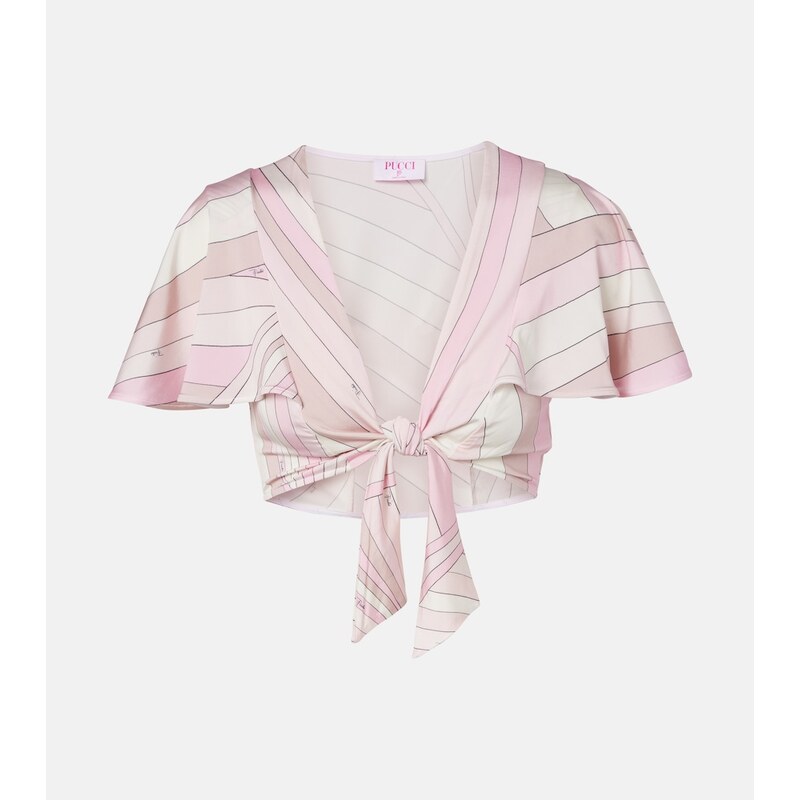 Pucci Iride jersey crop top