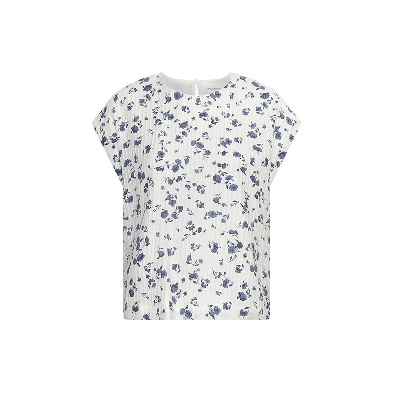 Tričko MOSS COPENHAGEN Creme/ Dunkelblau 3150563 115350890