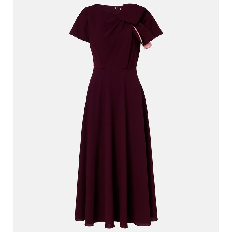 Roksanda Luna bow-detail crêpe midi dress